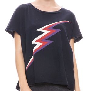 square lightning bolt tee